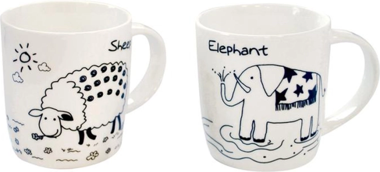 Kerámia bögre állatmintával 330 ml