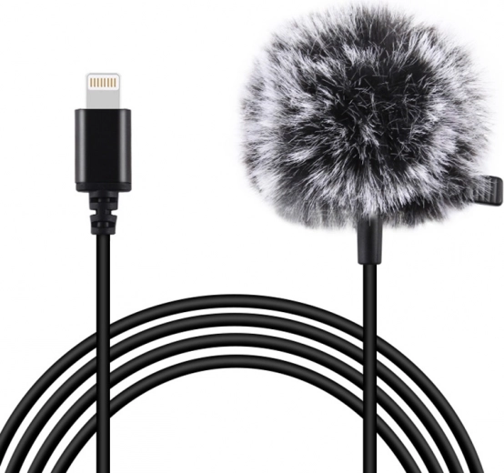Puluz lavalier mikrofon klipsszel és Lightning csatlakozóval