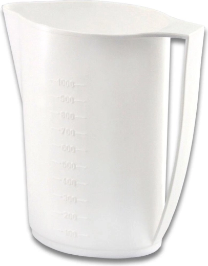 Tasakos tejhez való kancsó 1 l, műanyag, vegyes színek