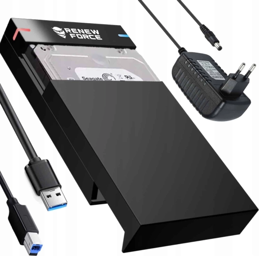 Renew Force külső ház SATA HDD és SSD meghajtókhoz, 3,5" és 2,5", USB 3.0