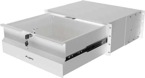 Lanberg zárható fiók 19"-os rackhez, 4U, 360 mm, szürke