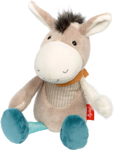 Sigikid pasztellszínű patchwork szamárka – első plüss 31 cm