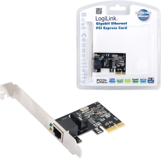 Gigabites PCI Express hálózati kártya LogiLink