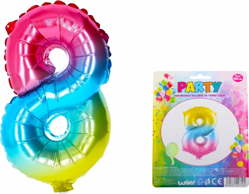 Szivárványos felfújhatós lufi szám 8