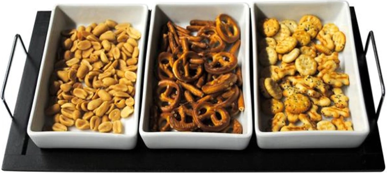 TORO tálcás tálkakészlet, téglalap alakú