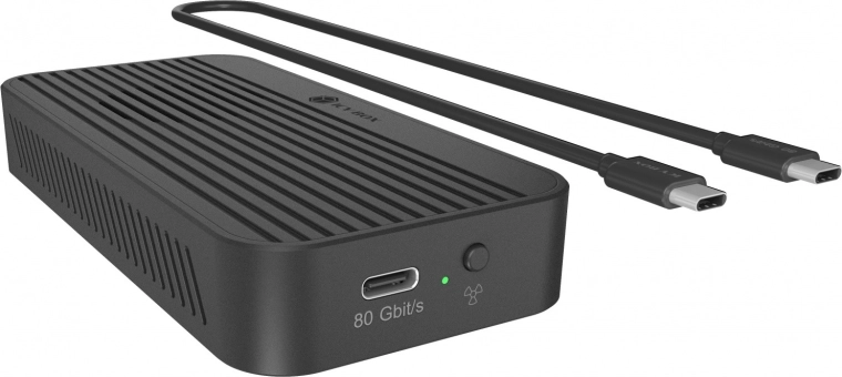 ICY BOX külső ház M.2 NVMe SSD-hez Thunderbolt 5 80 Gb/s