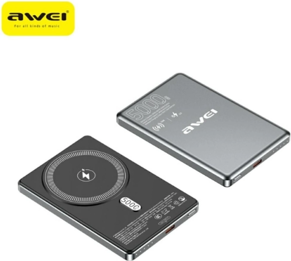 Awei PA-30 MagSafe powerbank 5000 mAh szürke
