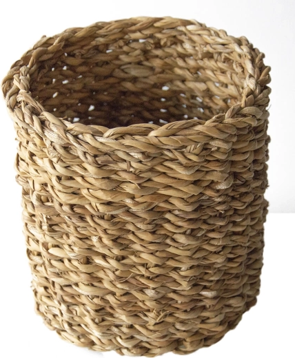 Kör alakú, tengeri fűből készült kis kosár 17 × 16 cm