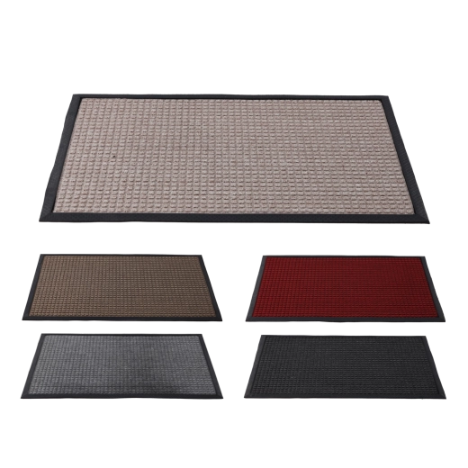Téglalap alakú bejárati gumiból és PP-ből készült lábtörlő 60 × 90 cm, színmix