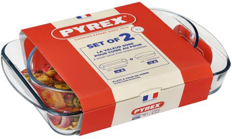 PYREX üveg tepsiszett 2 db 2,7 l + 2,2 l