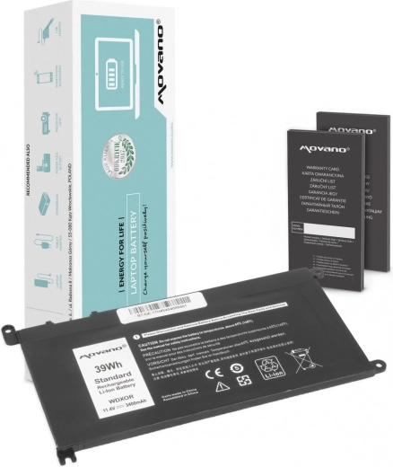 Movano notebookakkumulátor Dell WDX0R 3400 mAh (39 Wh)