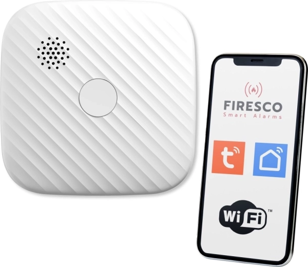 Firesco okos Wi‑Fi füstérzékelő Tuya / Smart Life-hoz