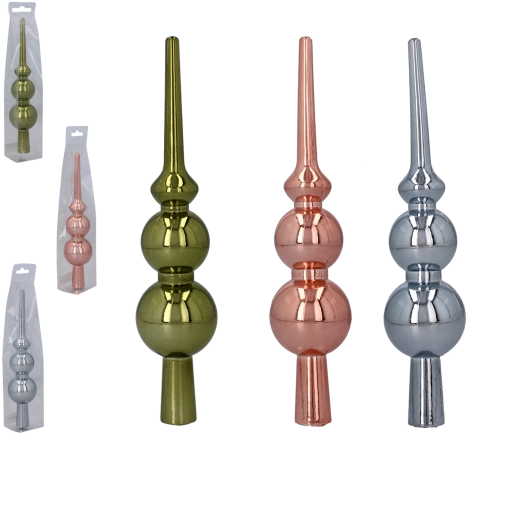 Karácsonyfa csúcs csillag alakban, 20 cm