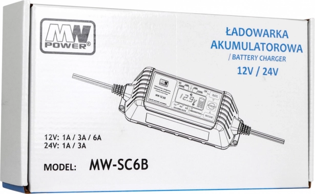 Intelligens akkumulátortöltő 12V/24V LCD kijelzővel