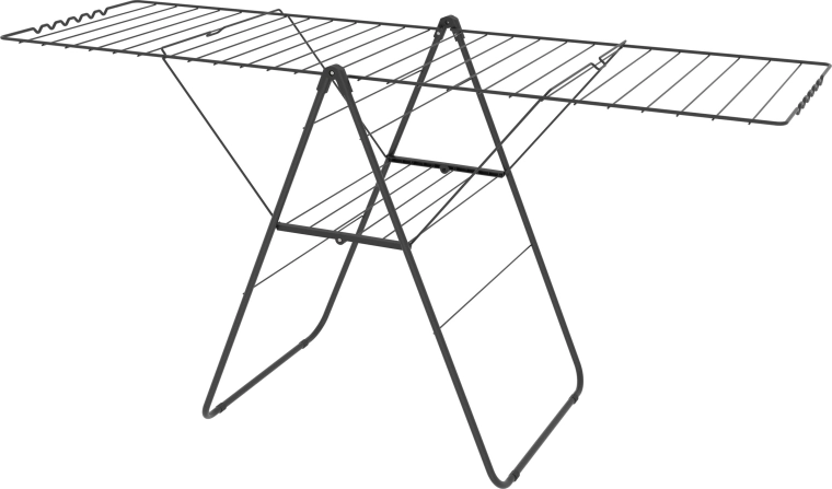 Összecsukható ruhaszárító, 25 m, fekete