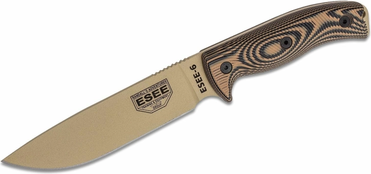 ESEE Model 6 túlélőkés Desert Tan színben
