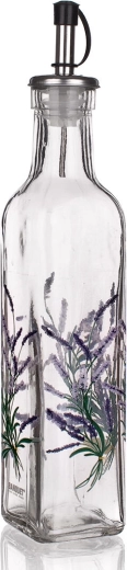 500 ml-es LAVENDER üveg olaj- és ecettartó adagolóval