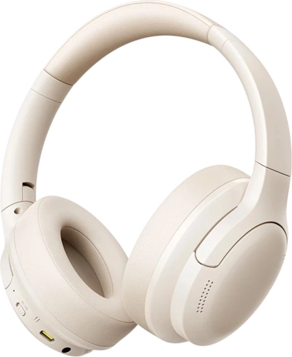 Baseus Bass BH1 Lite vezeték nélküli, fejre helyezhető Bluetooth 6.0 fejhallgató – bézs