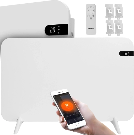 Bauerkraft 450 W-os infravörös fűtőpanel Wi‑Fi-vel és kijelzővel, 45 × 70 cm