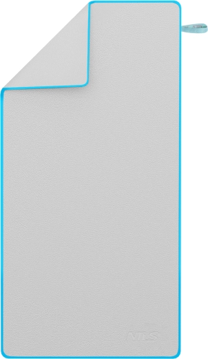 Gyorsan száradó mikroszálas törölköző NILS, szürke–kék, 200 × 90 cm