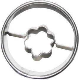 Sima kerek süti kiszúró virágmintával