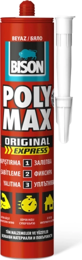 Bison Poly Max Express fehér univerzális ragasztó és tömítőanyag 425 g