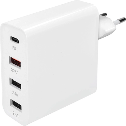Solight 48 W-os töltőadapter (3× USB-A + 1× USB-C) QC 3.0 és Power Delivery funkcióval