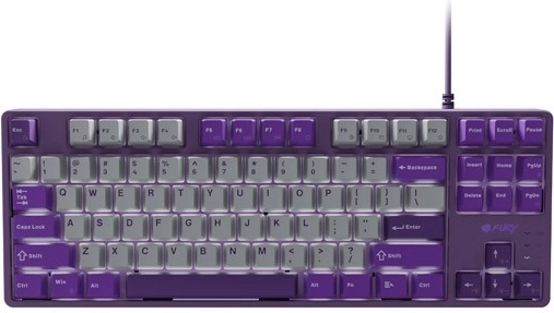 Fury Kanabo K2 mechanikus gamer billentyűzet US, szürke‑lila