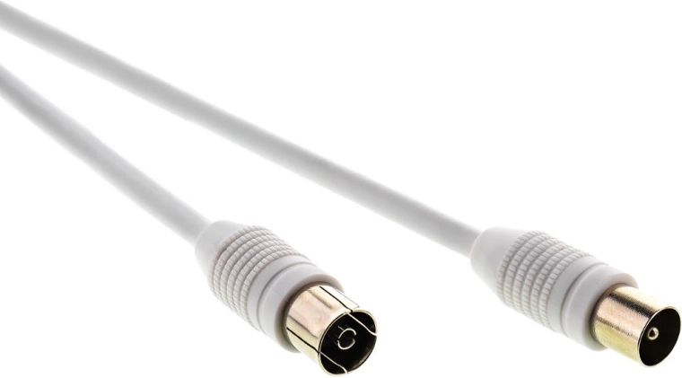 Sencor koaxiális antenna kábel IEC dugó–aljzat, 7,5 m, fehér