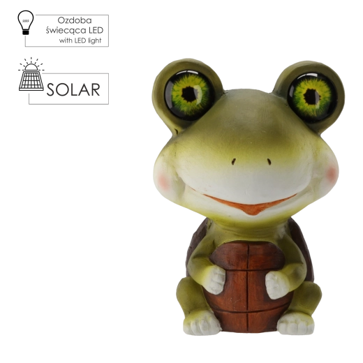 Kerti napelemes teknősfigura LED világítással