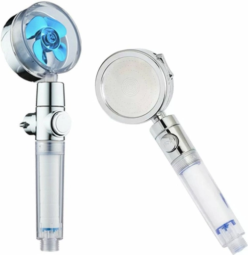 Ag866a kézi zuhanyfej kék turbinával
