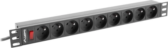 Rack PDU 19" 1U 16A, 9 FR aljzat, 230 V, 3 m kábel, fekete