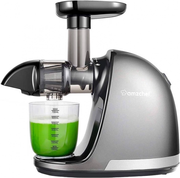 AMZCHEF 1501 lassú préselt gyümölcscentrifuga, szürke