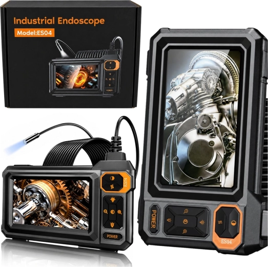 Inspekciós endoszkópkamera 4,3"-os LCD kijelzővel és 8 LED-del (IP67)