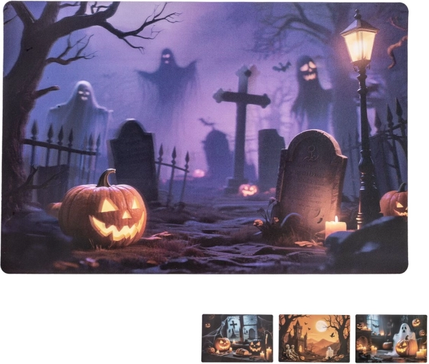 Halloween-i asztali alátét 42 × 28 cm, vegyes minták - 1 darab