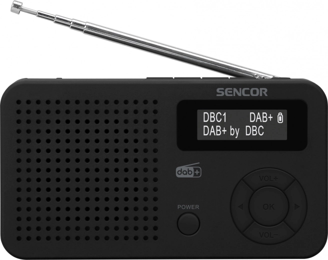 DAB+/FM digitális rádió RDS-sel, Bluetooth 5.0-val, LCD-vel és akkumulátorral – 1 db