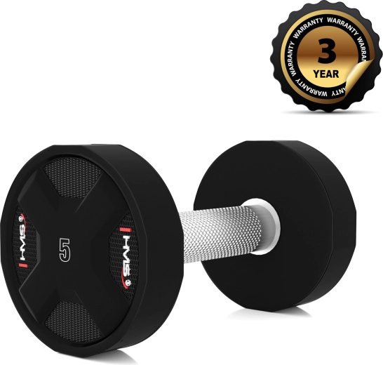 HMS HPC poliuretán egykezes súlyzó 5 kg