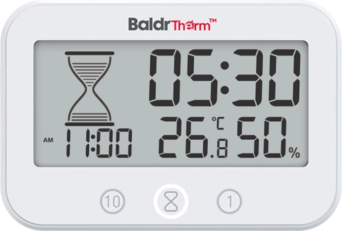BaldrTherm fürdőszobai digitális időzítő hőmérővel és páratartalom-mérővel