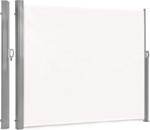 Összecsukható oldalsó napellenző, roló, paraván kertbe, teraszra, bézs szín