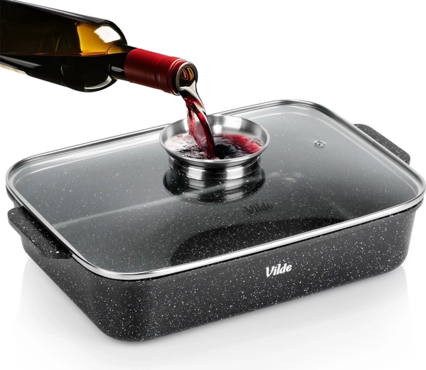 Gránit tepsi fedővel Granitica 3,5 l, 35 × 23 × 12 cm