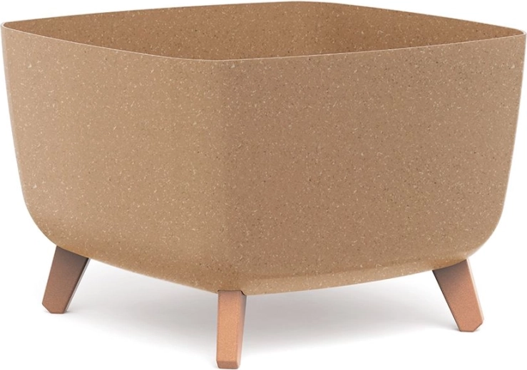 Gracia Square Eco Wood virágtartó 39 × 39 × 27 cm lábakkal és betéttel
