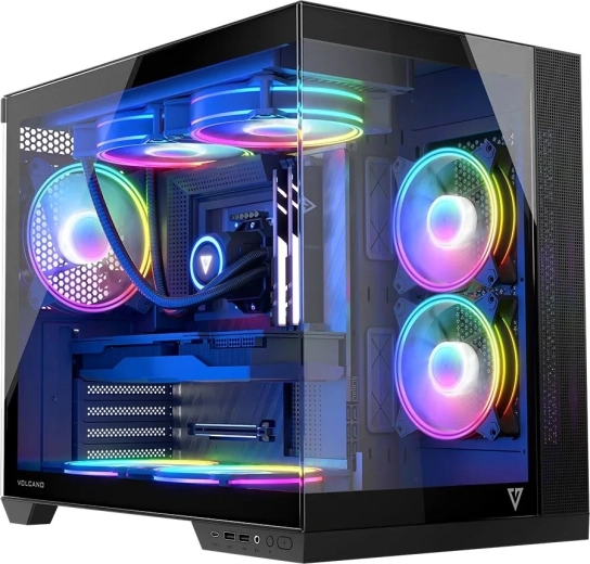 Volcano panorama apex ARGB 7F midi – szürke számítógépház