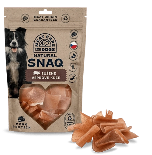 Szárított sertésbőr kutyáknak 100 g DOG SNAQ