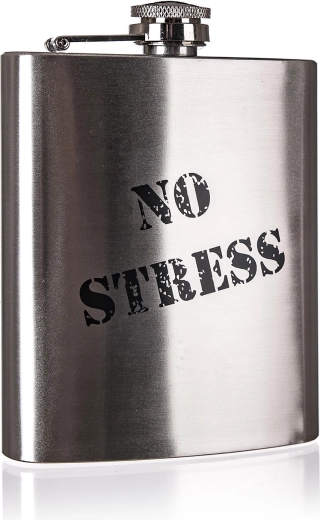Rozsdamentes acél laposüveg Akcent No Stress 200 ml