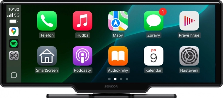 Vezeték nélküli 10,26" autós kijelző Apple CarPlay és Android Auto támogatással, tolatókamerával