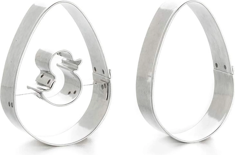 Tojás alakú süteményszaggató készlet 2 db