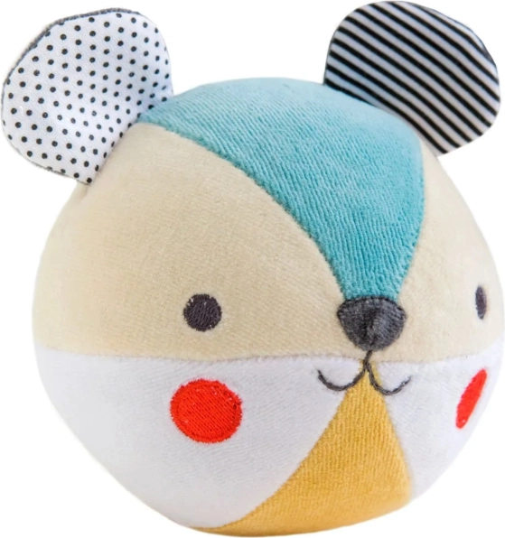 Petit Collage organikus pamut maci csörgő