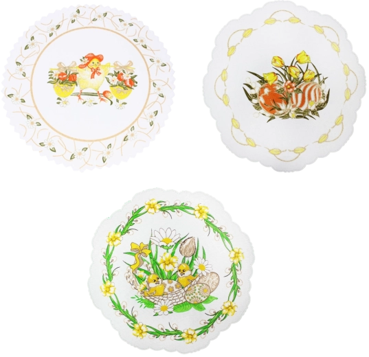 Húsvéti dekoratív szalvéta 18 cm – krémszínű