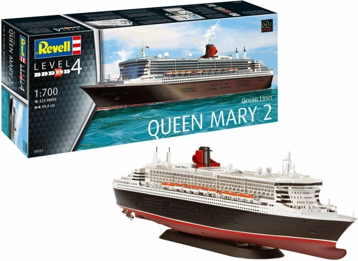 Queen Mary 2 1:700 műanyag hajómakett