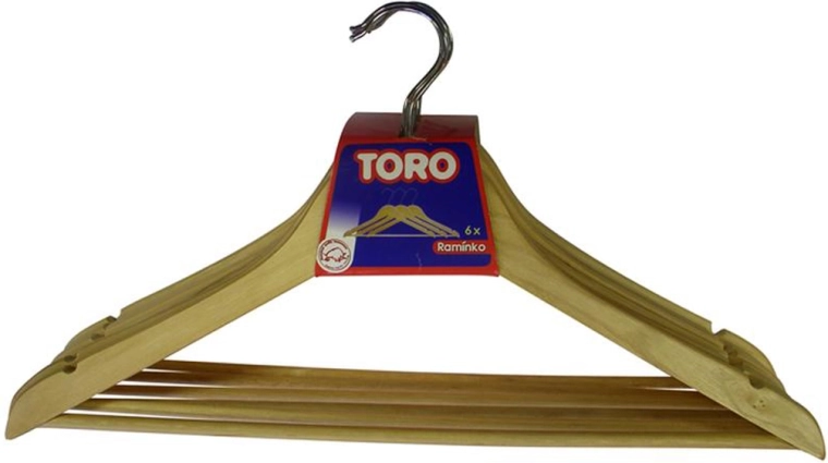 TORO fa vállfák, 6 darabos készlet